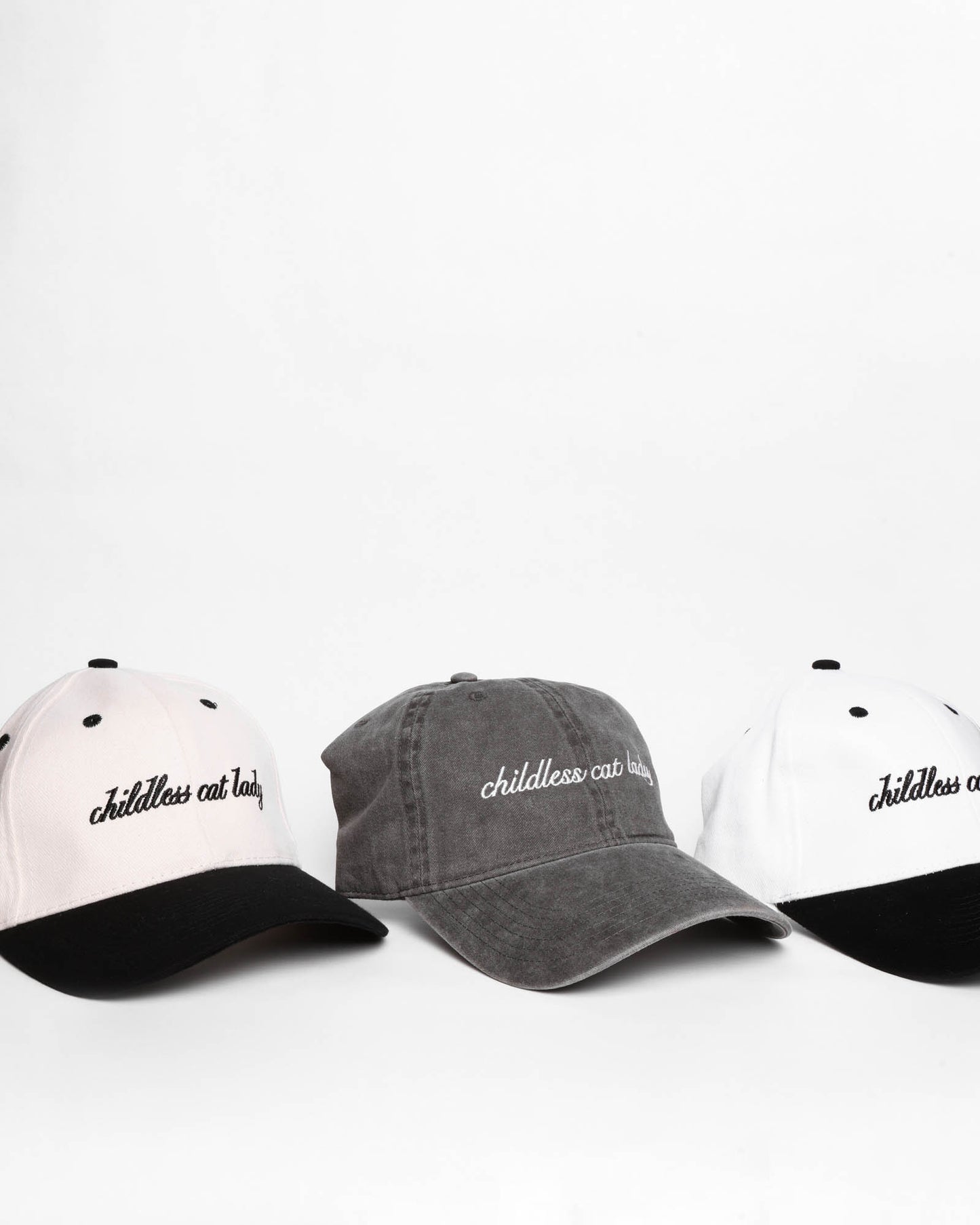 Childless Cat Lady 6-Panel Hat Black/ White