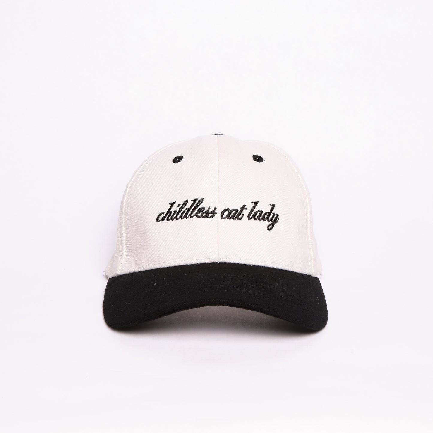 Childless Cat Lady 6-Panel Hat - Stone / Black