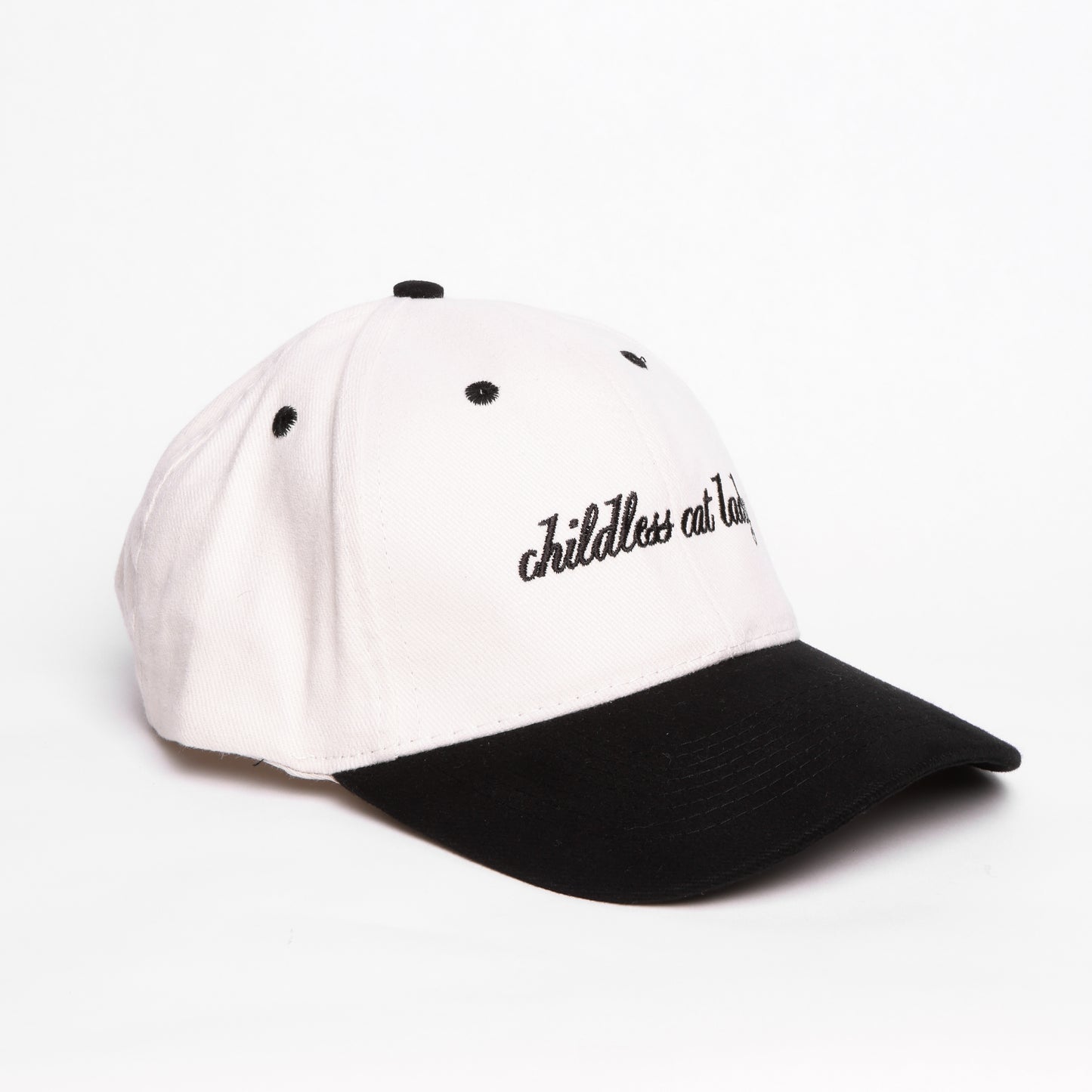 Childless Cat Lady 6-Panel Hat - Stone / Black