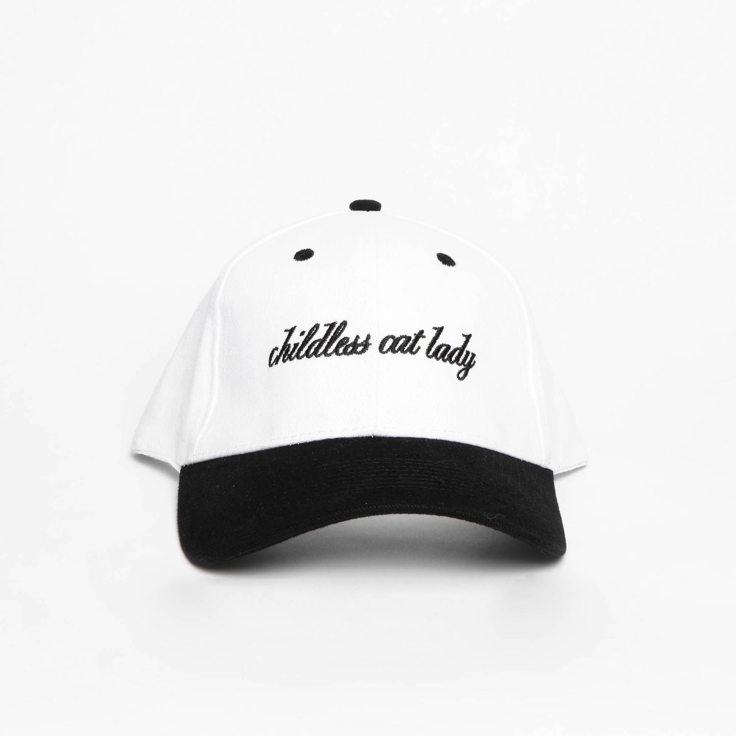 Childless Cat Lady 6-Panel Hat Black/ White