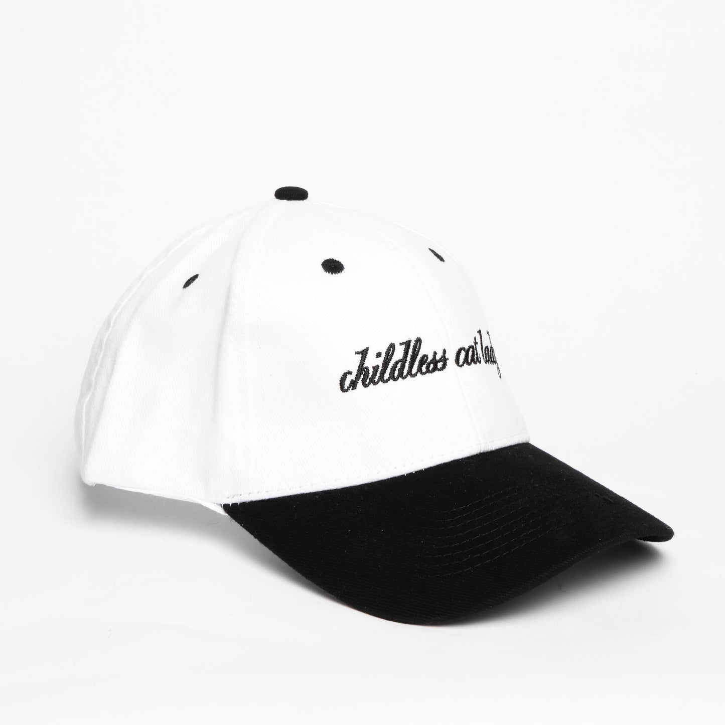 Childless Cat Lady 6-Panel Hat Black/ White